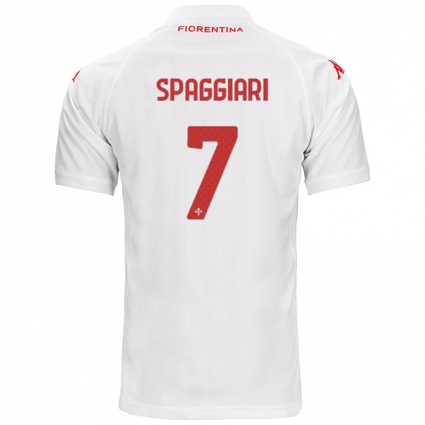 Mænd Riccardo Spaggiari #7 Hvid Udebane Spillertrøjer 2024/25 Trøje T-Shirt