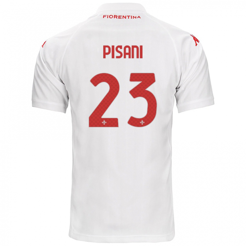 Mænd Diego Pisani #23 Hvid Udebane Spillertrøjer 2024/25 Trøje T-Shirt