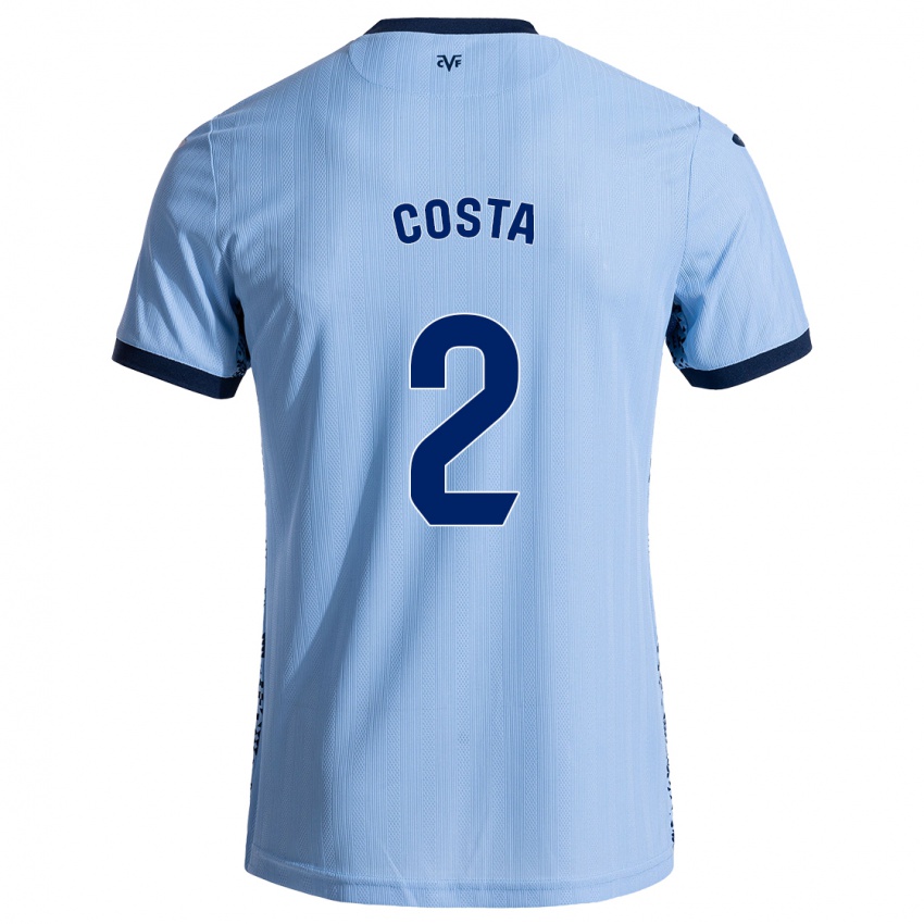 Mænd Logan Costa #2 Himmelblå Udebane Spillertrøjer 2024/25 Trøje T-Shirt