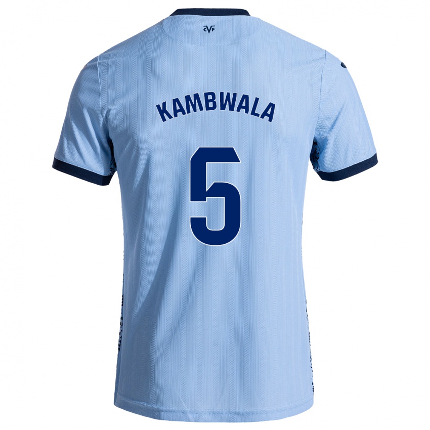 Mænd Willy Kambwala #5 Himmelblå Udebane Spillertrøjer 2024/25 Trøje T-Shirt