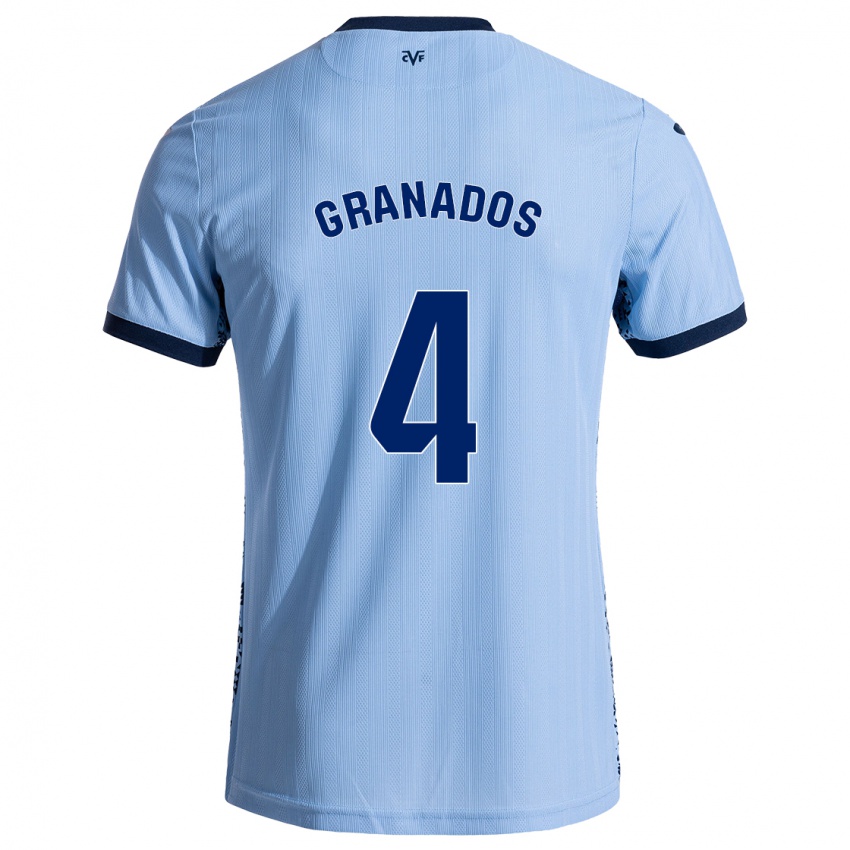 Mænd Carlos Granados #4 Himmelblå Udebane Spillertrøjer 2024/25 Trøje T-Shirt