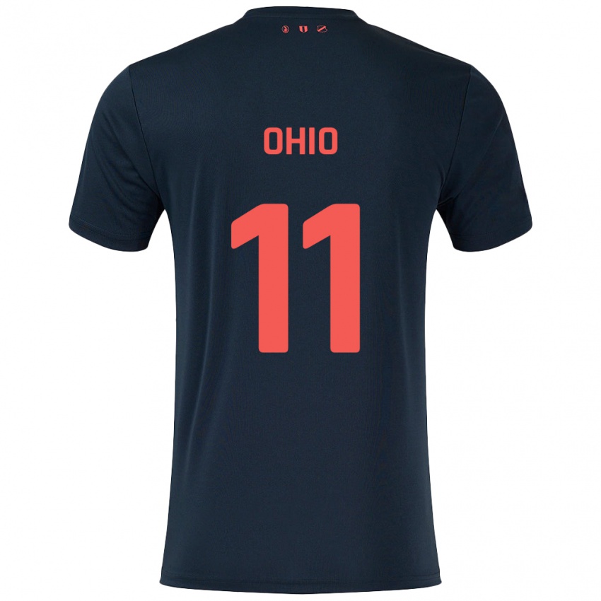 Mænd Noah Ohio #11 Sort Rød Udebane Spillertrøjer 2024/25 Trøje T-Shirt