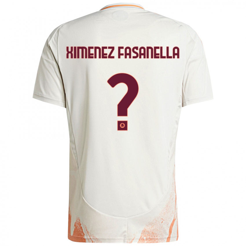 Mænd Rafael Ximenez Fasanella #0 Creme Hvid Orange Udebane Spillertrøjer 2024/25 Trøje T-Shirt