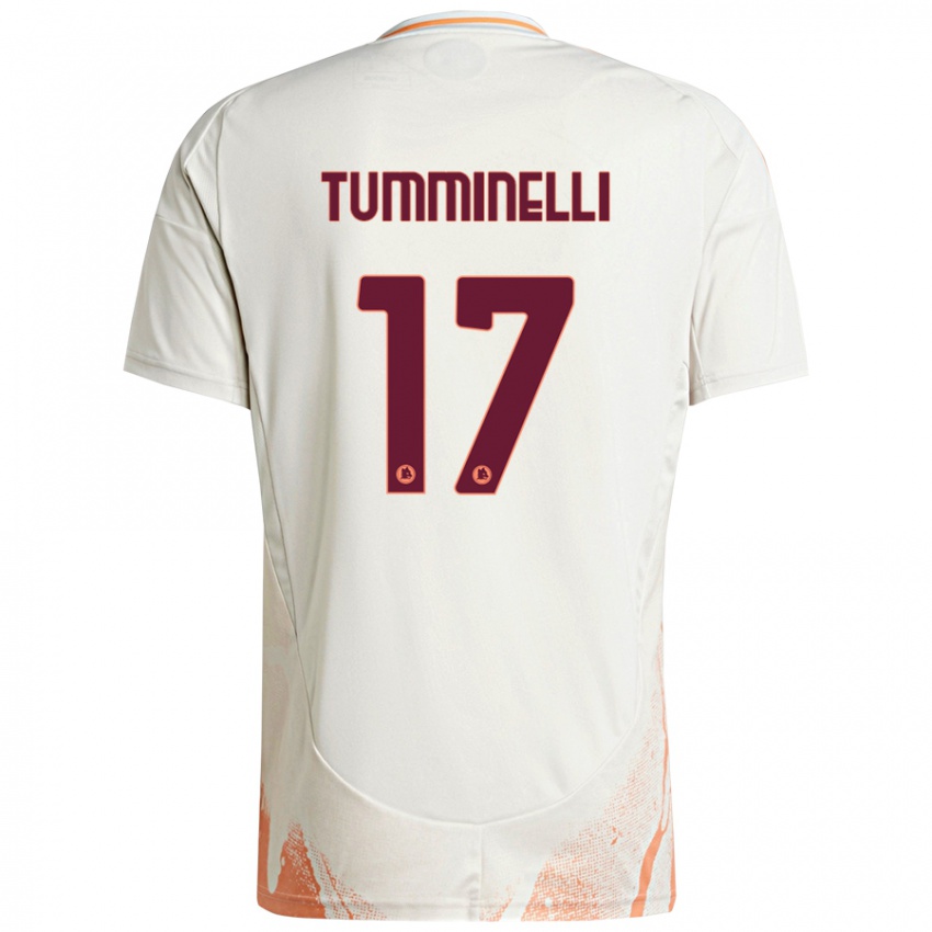 Mænd Gianmarco Tumminelli #17 Creme Hvid Orange Udebane Spillertrøjer 2024/25 Trøje T-Shirt