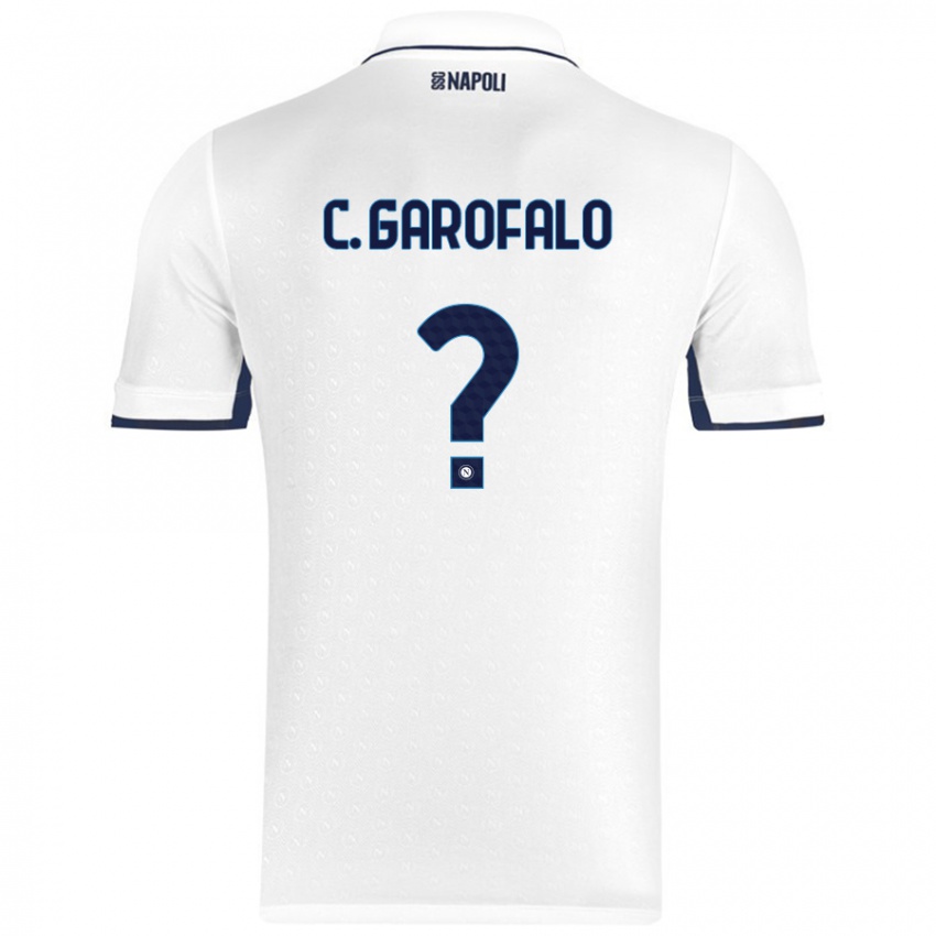 Mænd Christian Garofalo #0 Hvid Kongeblå Udebane Spillertrøjer 2024/25 Trøje T-Shirt