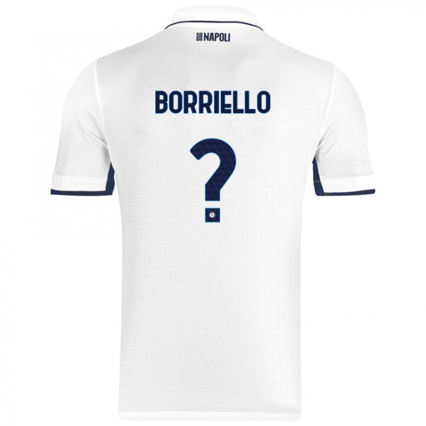 Mænd Salvatore Borriello #0 Hvid Kongeblå Udebane Spillertrøjer 2024/25 Trøje T-Shirt