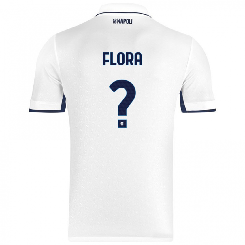 Mænd Massimiliano Flora #0 Hvid Kongeblå Udebane Spillertrøjer 2024/25 Trøje T-Shirt