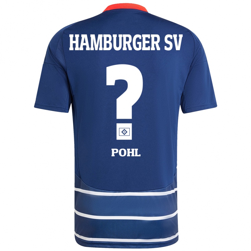 Mænd Jannik Pohl #0 Mørkeblå Udebane Spillertrøjer 2024/25 Trøje T-Shirt