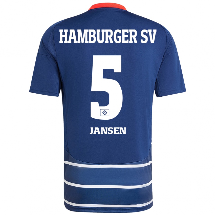 Mænd Marcell Jansen #5 Mørkeblå Udebane Spillertrøjer 2024/25 Trøje T-Shirt