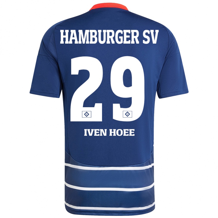 Mænd Lennart Iven Hoee #29 Mørkeblå Udebane Spillertrøjer 2024/25 Trøje T-Shirt