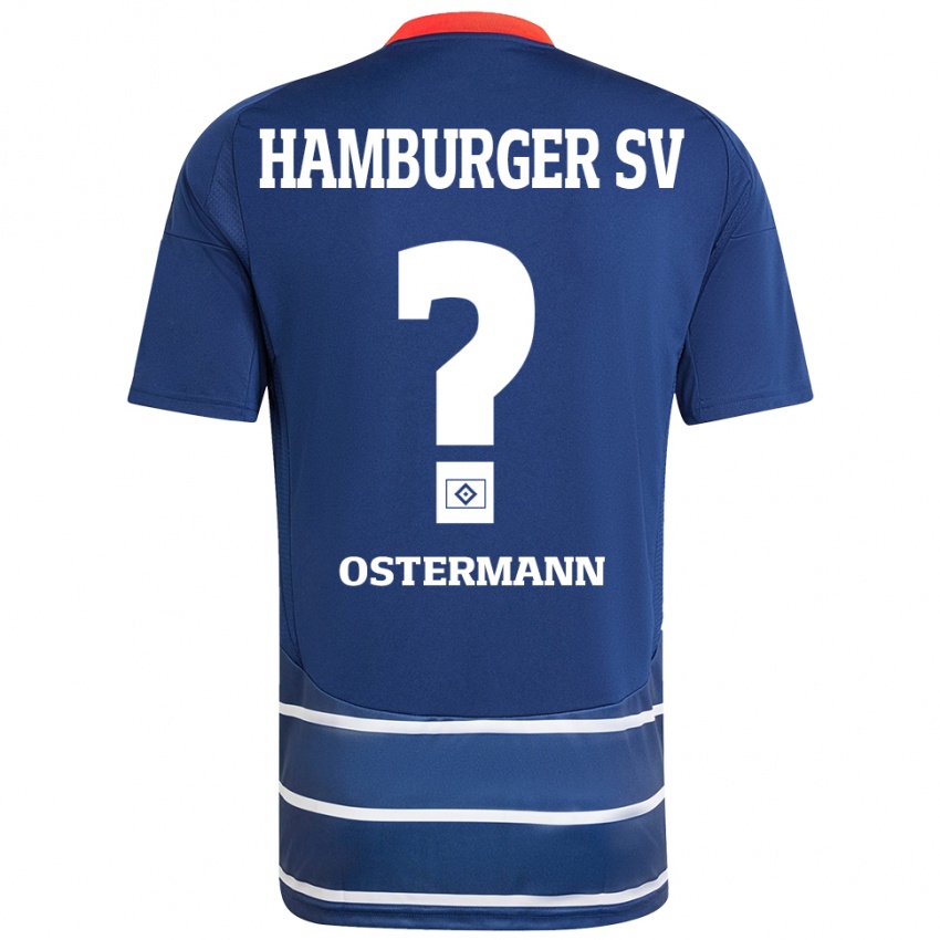 Mænd Sören Ostermann #0 Mørkeblå Udebane Spillertrøjer 2024/25 Trøje T-Shirt