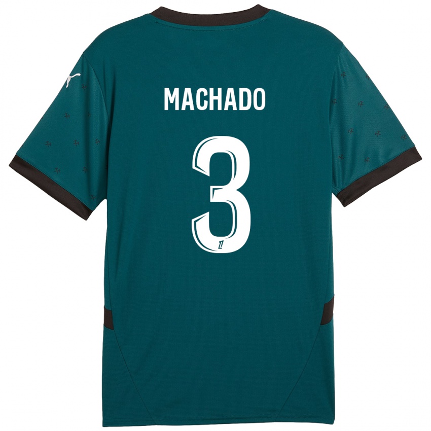 Mænd Deiver Machado #3 Mørkegrøn Udebane Spillertrøjer 2024/25 Trøje T-Shirt