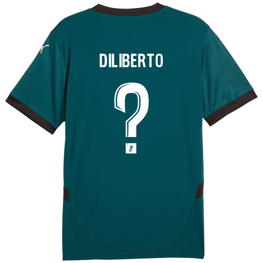 Mænd Noah Diliberto #0 Mørkegrøn Udebane Spillertrøjer 2024/25 Trøje T-Shirt