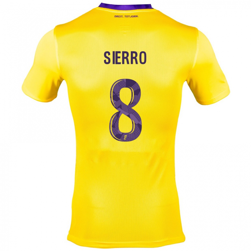 Mænd Vincent Sierro #8 Gul Lilla Udebane Spillertrøjer 2024/25 Trøje T-Shirt