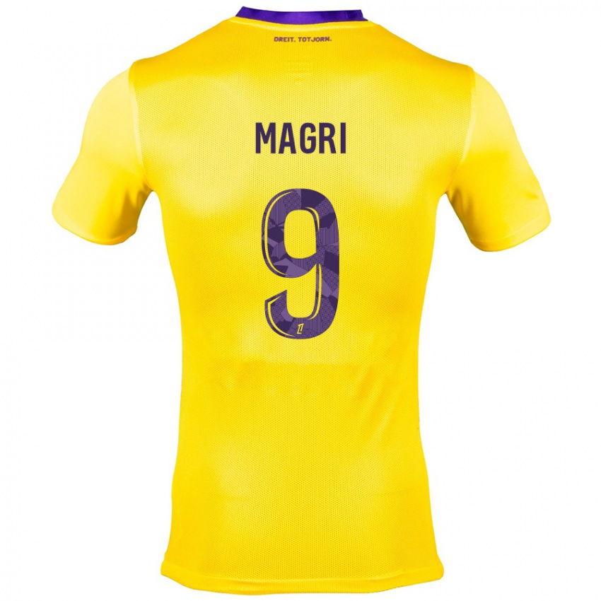 Mænd Frank Magri #9 Gul Lilla Udebane Spillertrøjer 2024/25 Trøje T-Shirt