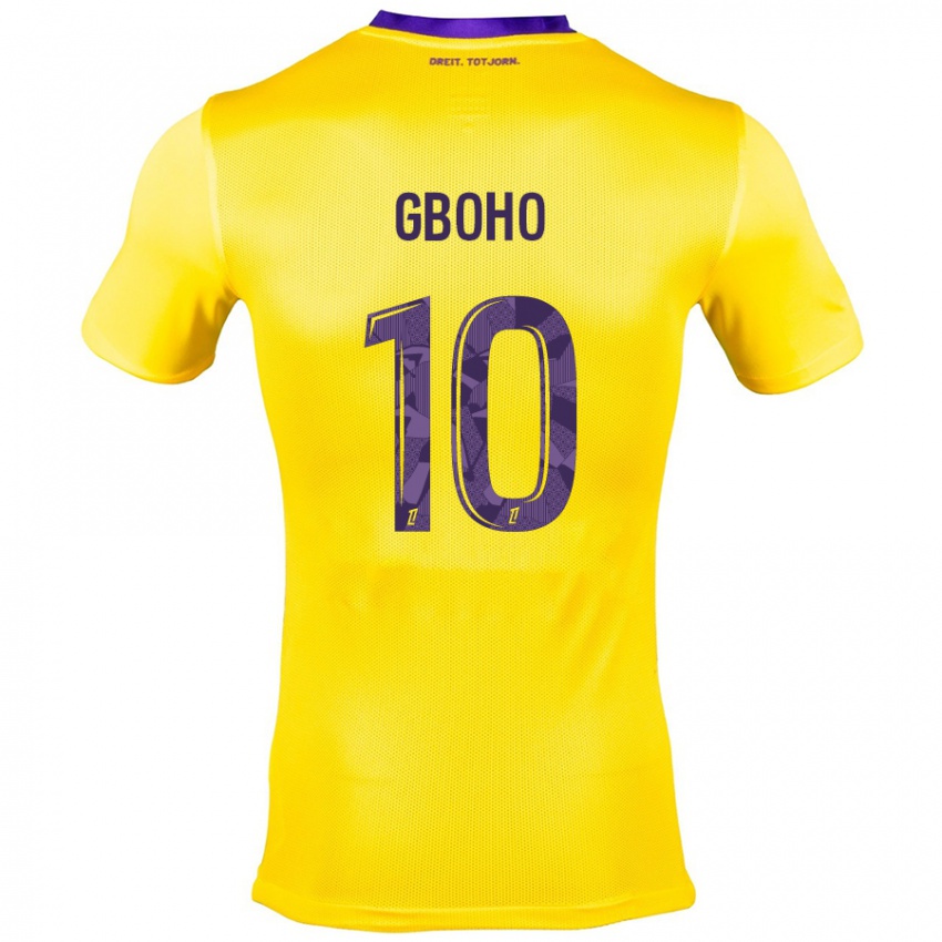 Mænd Yann Gboho #10 Gul Lilla Udebane Spillertrøjer 2024/25 Trøje T-Shirt