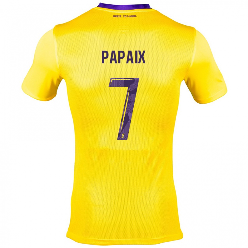 Mænd Marie Papaix #7 Gul Lilla Udebane Spillertrøjer 2024/25 Trøje T-Shirt