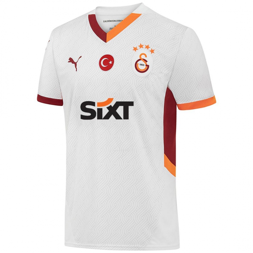 Mænd Victor Osimhen #45 Hvid Gul Rød Udebane Spillertrøjer 2024/25 Trøje T-Shirt