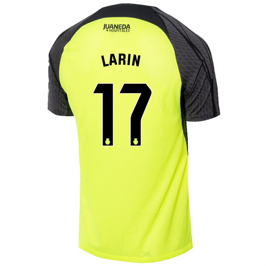 Mænd Cyle Larin #17 Fluorescerende Grøn Sort Udebane Spillertrøjer 2024/25 Trøje T-Shirt