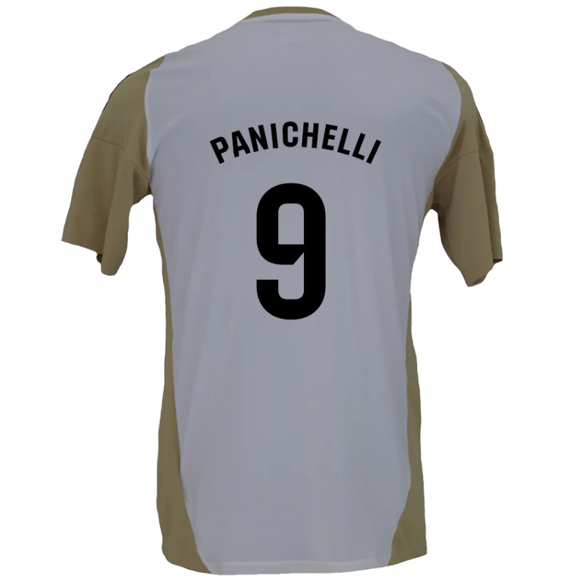 Mænd Joaquín Panichelli #9 Brun Hvid Udebane Spillertrøjer 2024/25 Trøje T-Shirt