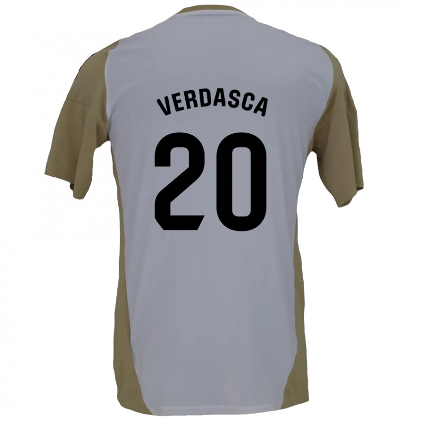 Mænd Diogo Verdasca #20 Brun Hvid Udebane Spillertrøjer 2024/25 Trøje T-Shirt