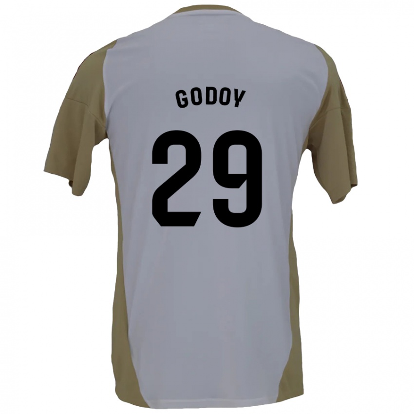 Mænd Alan Godoy #29 Brun Hvid Udebane Spillertrøjer 2024/25 Trøje T-Shirt