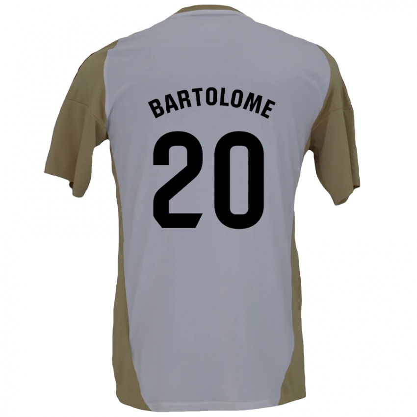 Mænd Diego Bartolomé #20 Brun Hvid Udebane Spillertrøjer 2024/25 Trøje T-Shirt