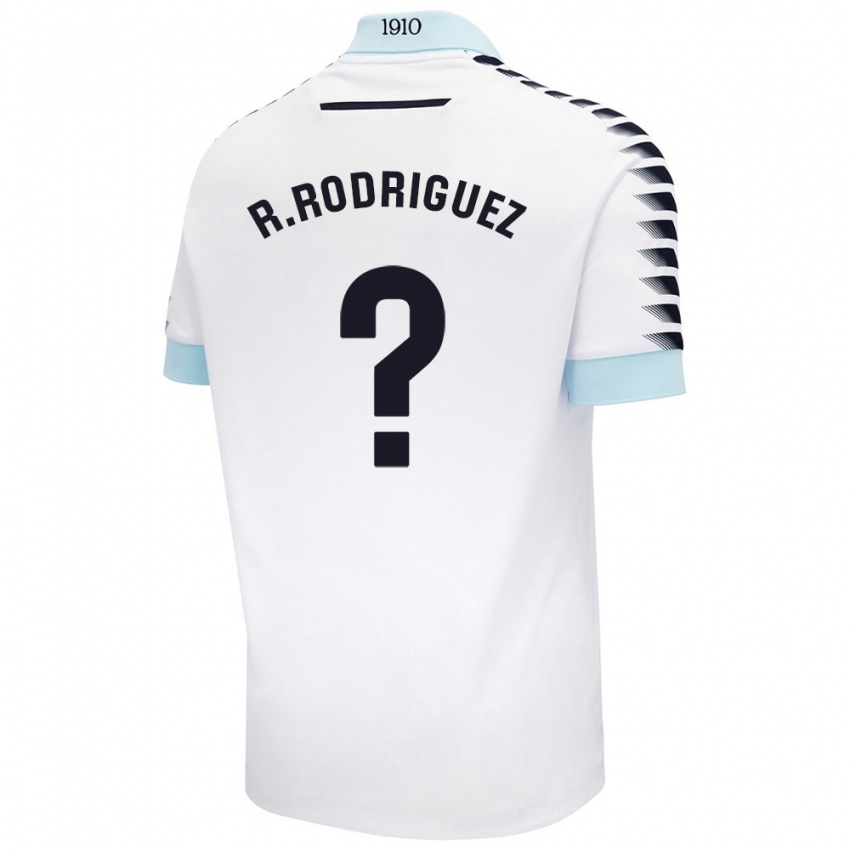 Mænd Ramón Rodríguez #0 Hvid Blå Udebane Spillertrøjer 2024/25 Trøje T-Shirt