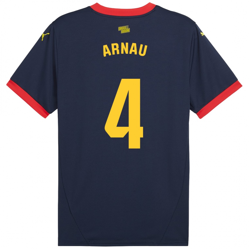 Mænd Arnau Martínez #4 Marine Rød Udebane Spillertrøjer 2024/25 Trøje T-Shirt