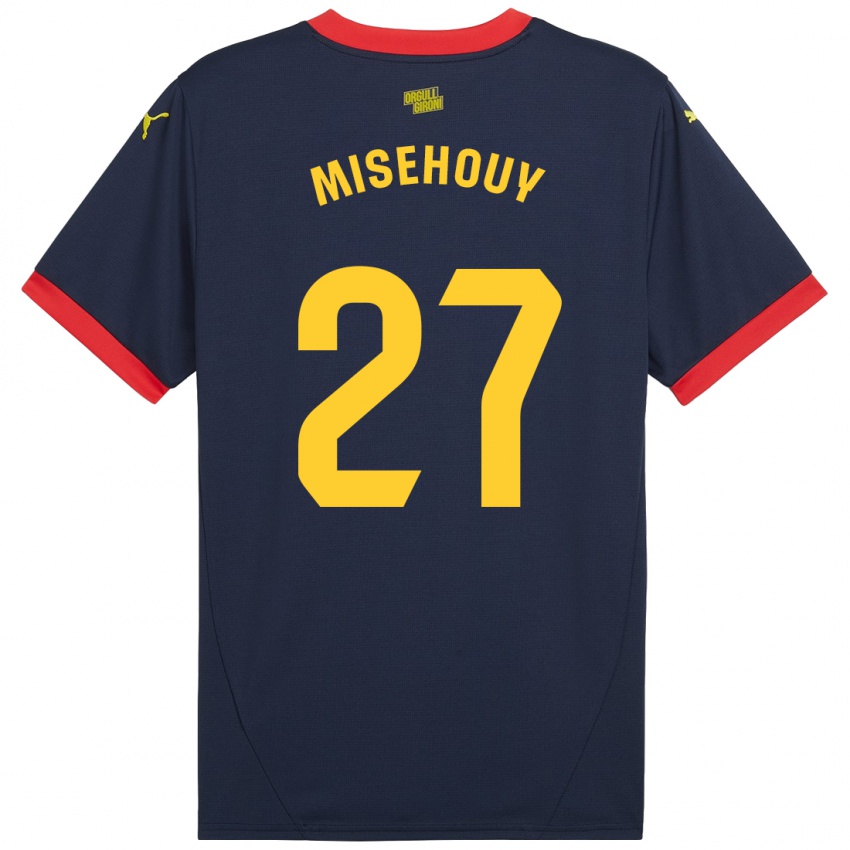 Mænd Gabriel Misehouy #27 Marine Rød Udebane Spillertrøjer 2024/25 Trøje T-Shirt