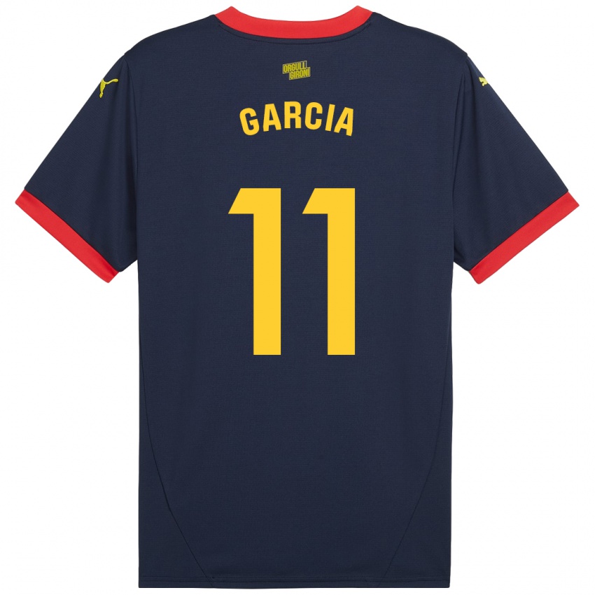 Mænd Jastin García #11 Marine Rød Udebane Spillertrøjer 2024/25 Trøje T-Shirt