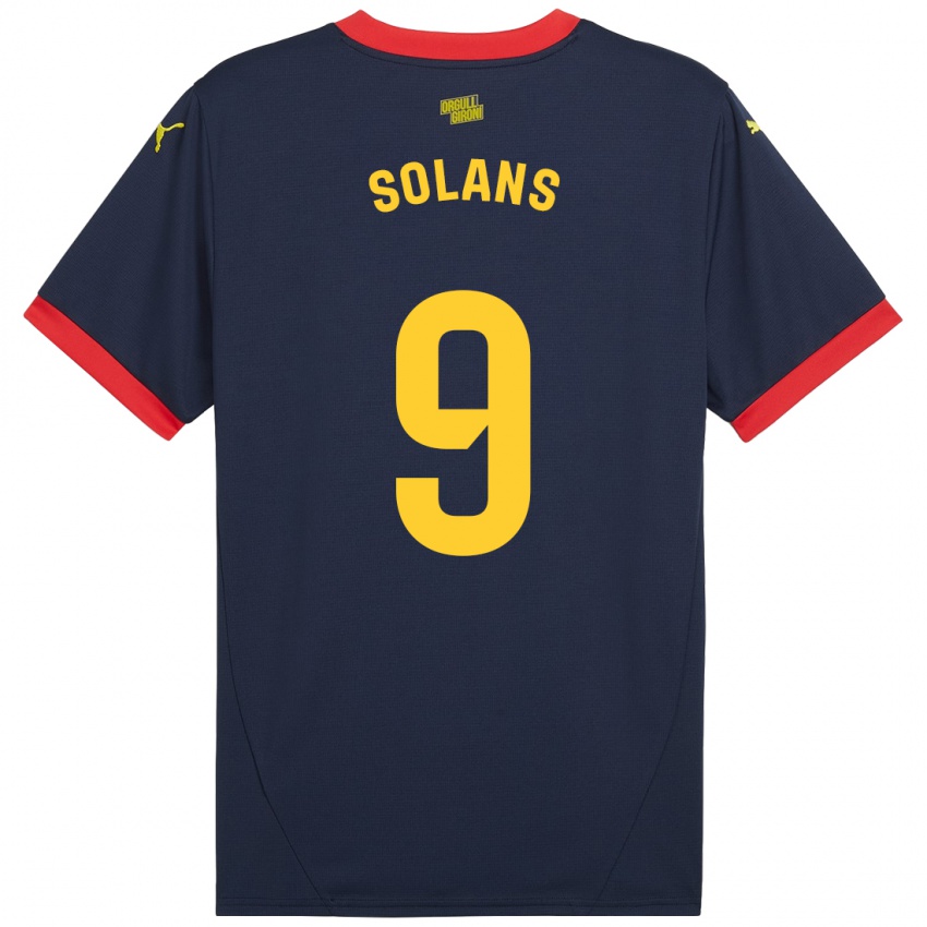 Mænd Sergi Solans #9 Marine Rød Udebane Spillertrøjer 2024/25 Trøje T-Shirt