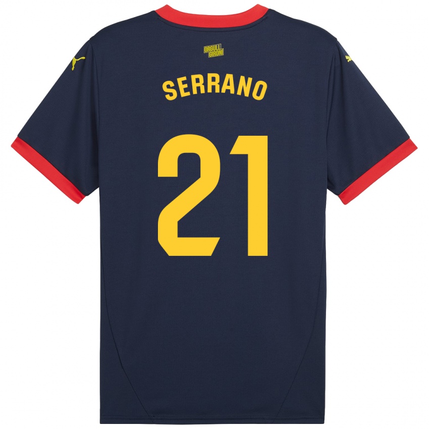 Mænd Ot Serrano #21 Marine Rød Udebane Spillertrøjer 2024/25 Trøje T-Shirt