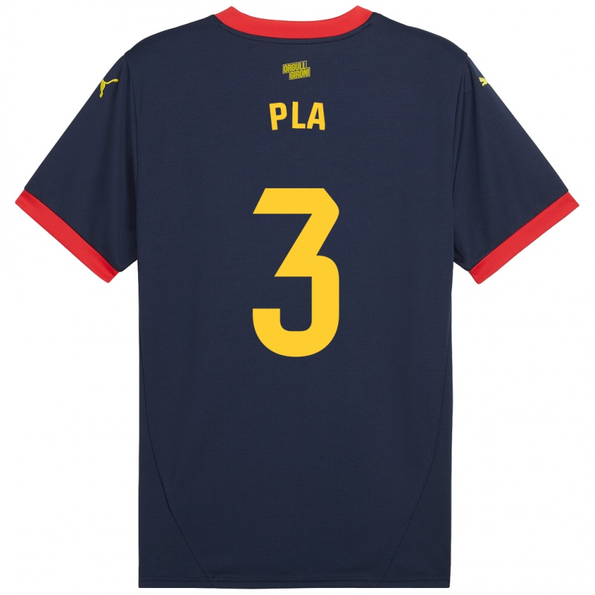 Mænd Marta Pla #3 Marine Rød Udebane Spillertrøjer 2024/25 Trøje T-Shirt