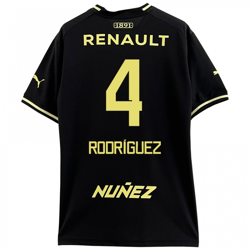 Mænd Guzmán Rodríguez #4 Sort Gul Udebane Spillertrøjer 2024/25 Trøje T-Shirt