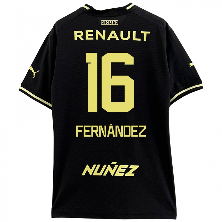 Mænd Adrián Fernández #16 Sort Gul Udebane Spillertrøjer 2024/25 Trøje T-Shirt