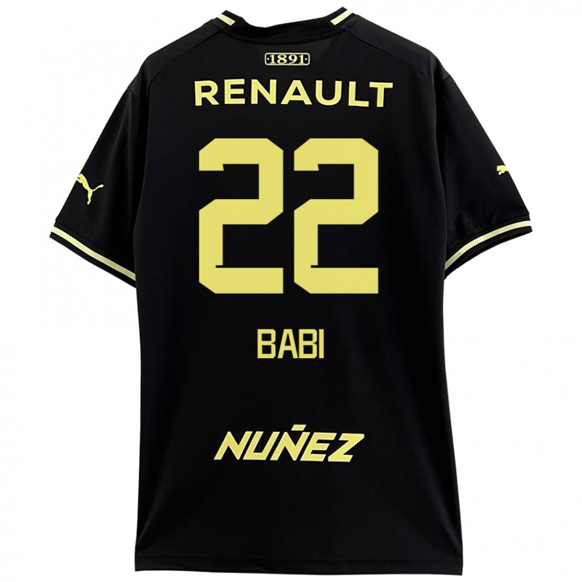 Mænd Matheus Babi #22 Sort Gul Udebane Spillertrøjer 2024/25 Trøje T-Shirt