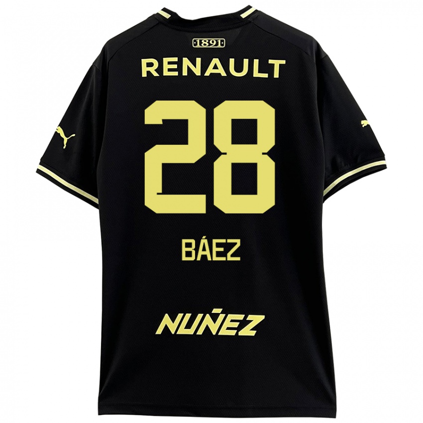 Mænd Jaime Báez #28 Sort Gul Udebane Spillertrøjer 2024/25 Trøje T-Shirt