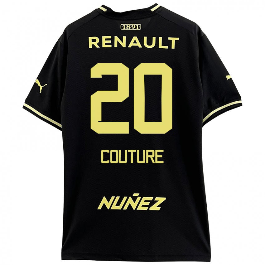 Mænd Lorenzo Couture #20 Sort Gul Udebane Spillertrøjer 2024/25 Trøje T-Shirt