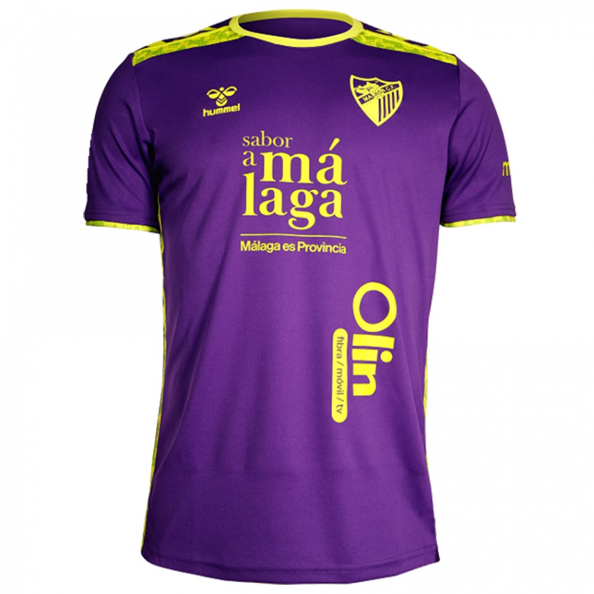 Mænd Miguel Ángel Santaella #22 Lilla Gul Udebane Spillertrøjer 2024/25 Trøje T-Shirt