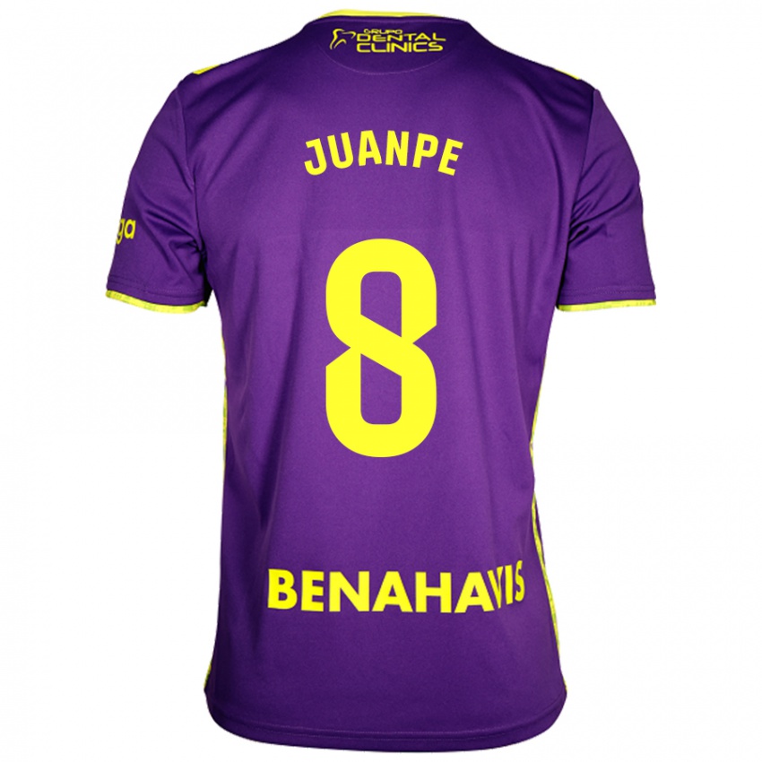 Mænd Juanpe #8 Lilla Gul Udebane Spillertrøjer 2024/25 Trøje T-Shirt