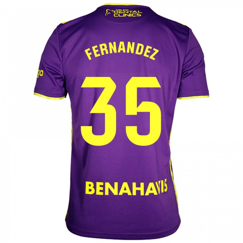 Mænd Inés Fernández #35 Lilla Gul Udebane Spillertrøjer 2024/25 Trøje T-Shirt