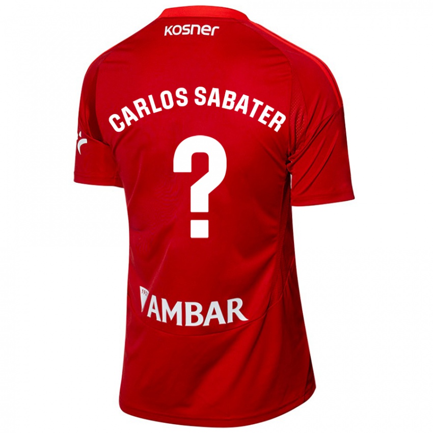 Mænd Juan Carlos Sabater #0 Hvid Blå Udebane Spillertrøjer 2024/25 Trøje T-Shirt