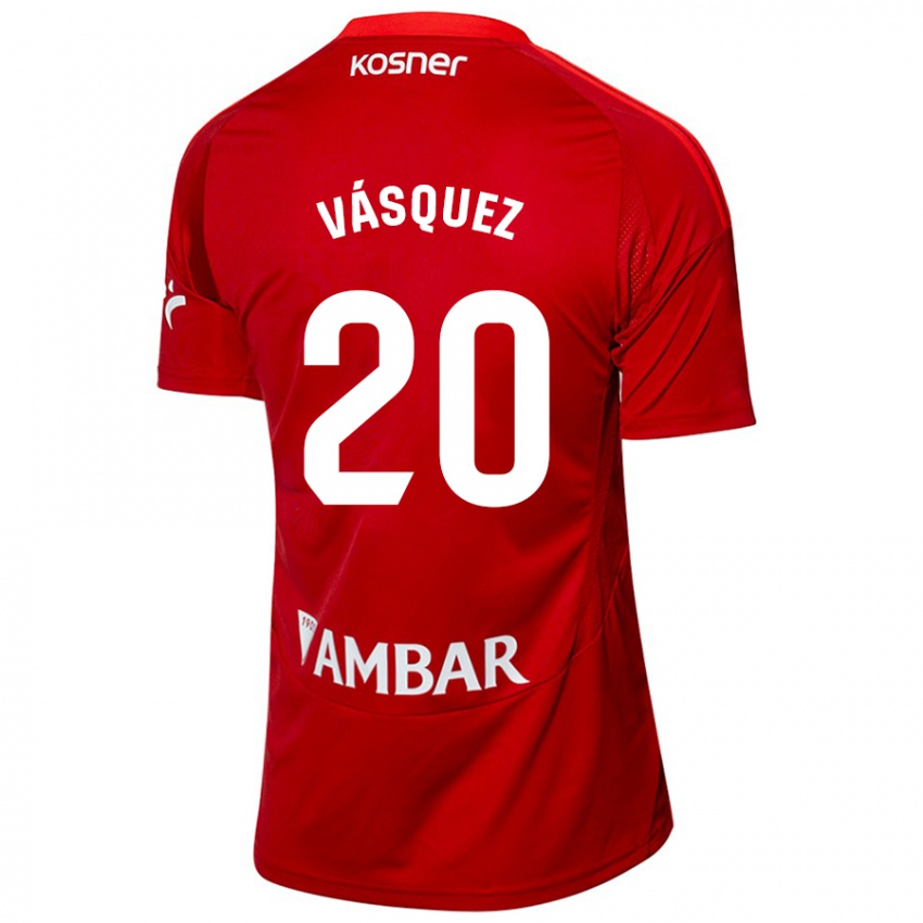 Mænd José Vásquez #20 Hvid Blå Udebane Spillertrøjer 2024/25 Trøje T-Shirt