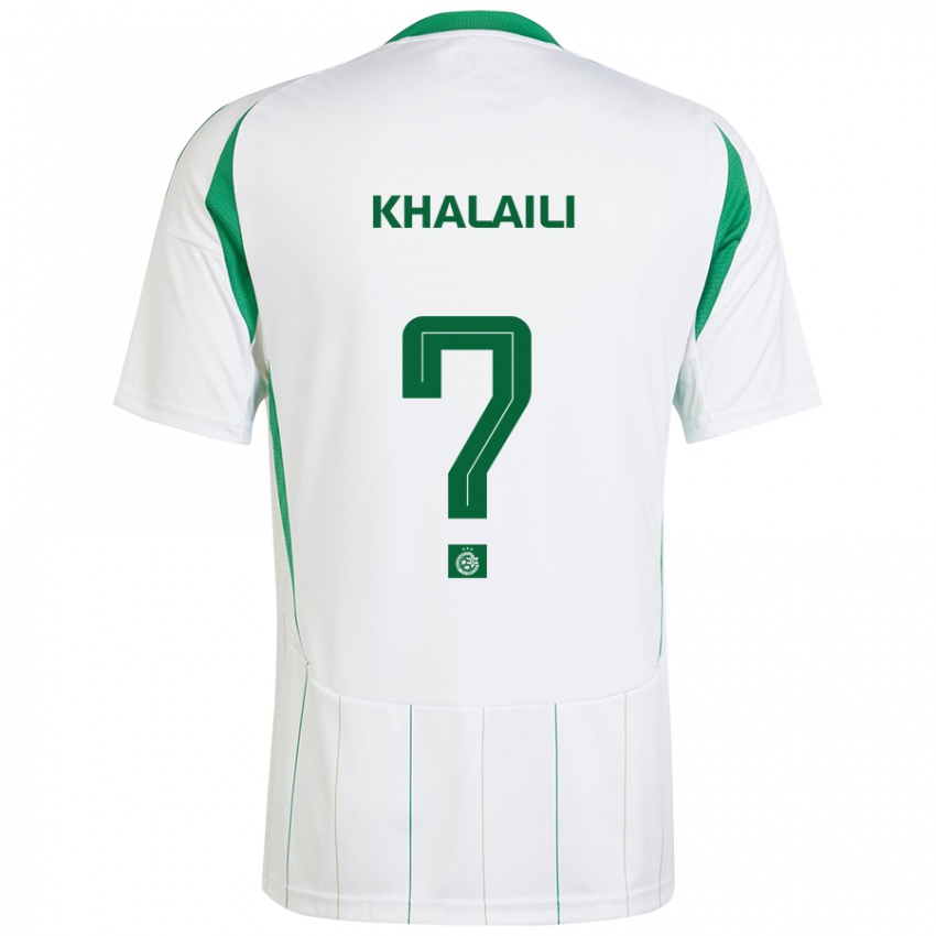 Mænd Iyad Khalaili #0 Hvid Grøn Udebane Spillertrøjer 2024/25 Trøje T-Shirt