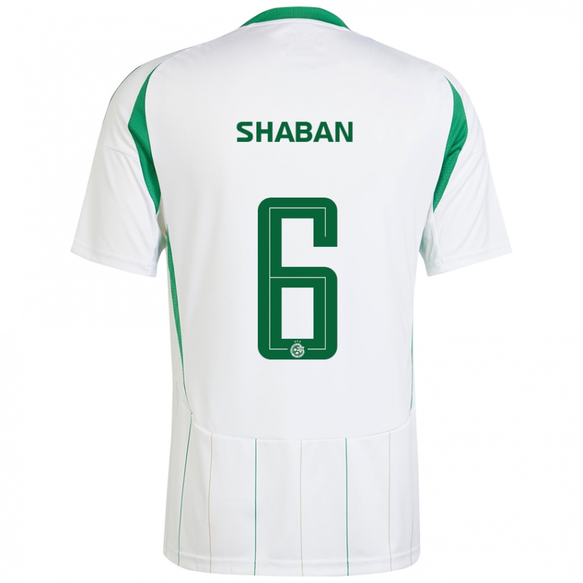 Mænd Loay Shaban #6 Hvid Grøn Udebane Spillertrøjer 2024/25 Trøje T-Shirt