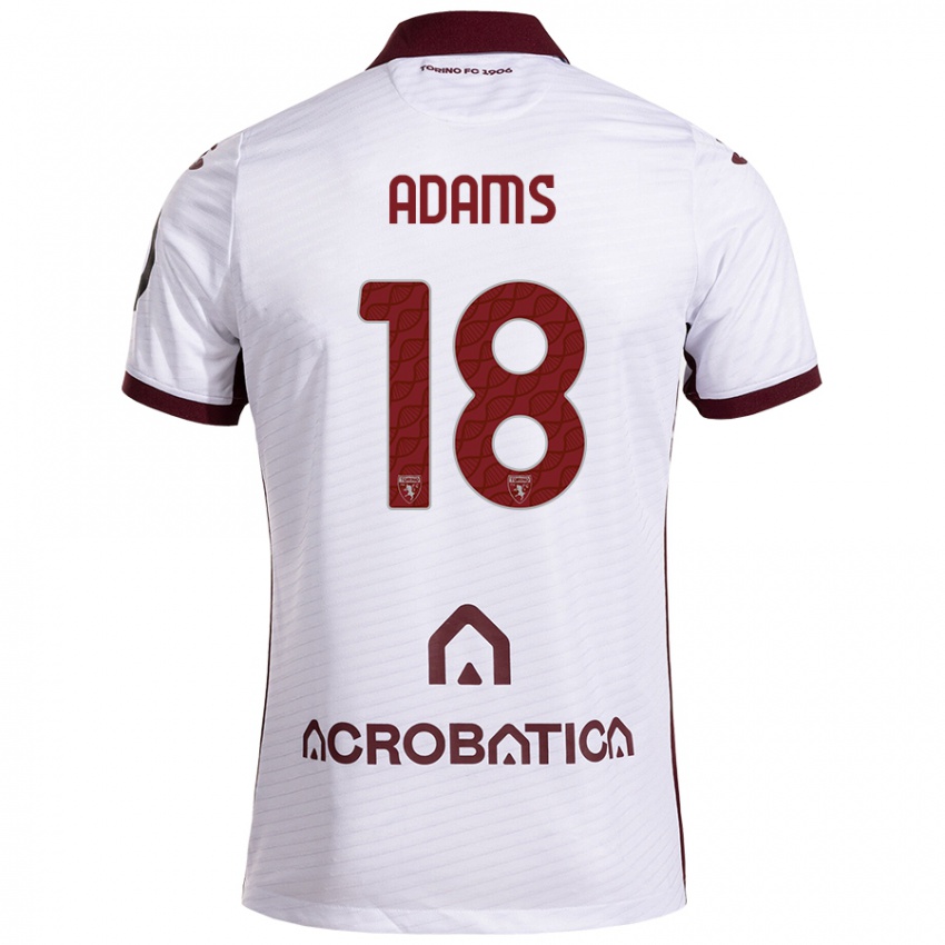 Mænd Che Adams #18 Hvid Rødbrun Udebane Spillertrøjer 2024/25 Trøje T-Shirt