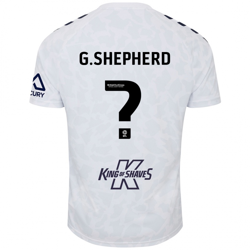 Mænd George Shepherd #0 Hvid Udebane Spillertrøjer 2024/25 Trøje T-Shirt