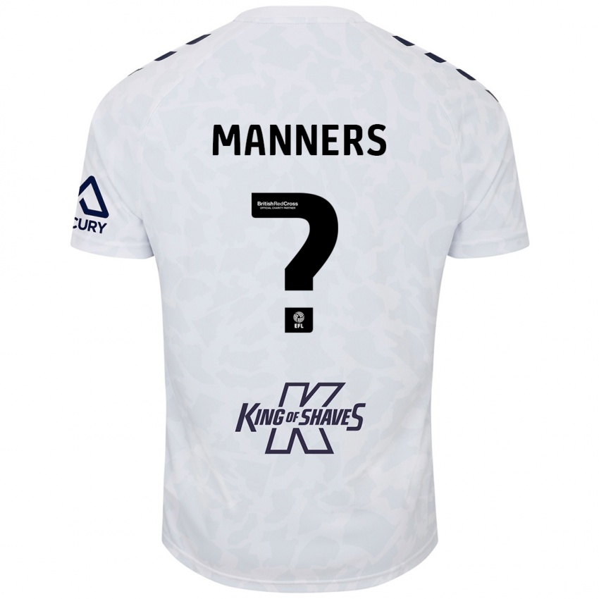 Mænd Charlie Manners #0 Hvid Udebane Spillertrøjer 2024/25 Trøje T-Shirt