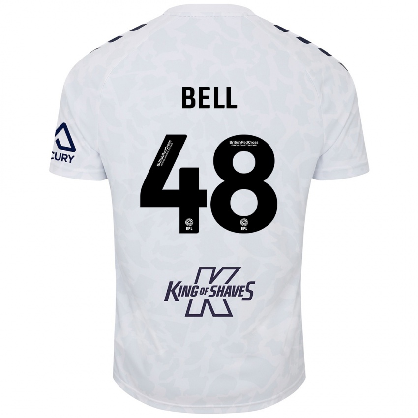 Mænd Luke Bell #48 Hvid Udebane Spillertrøjer 2024/25 Trøje T-Shirt